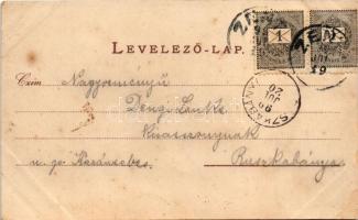 1899 (Vorläufer) Zenta, Senta; Szentháromság és Eugen főherceg szobor. Straub Ödön kiadása, Rigler r...