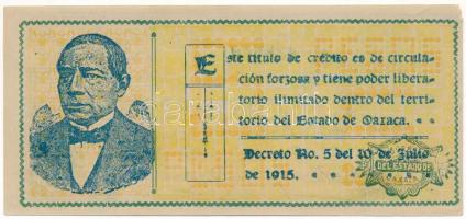 Mexikó / Oaxaca 1915. november 15. 5P T:AU kis sarokhiány
Mexico / Oaxaca 1915. 15th of November 5 ...