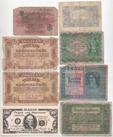 Vegyes: 1914-1946. 7db-os vegyes magyar és külföldi bankjegy tétel, közte Románia 1920. 2L + DN "MAXIM" bár reklámpénze T:XF-G Mixed: 1914-1946. 7pcs of mixed banknotes, with Romania 1920. 2 Lei + ND "MAXIM" bar advertising money C:XF-G