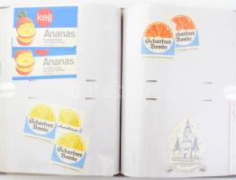 Vegyes címke tétel, nagyrészt boros címkék Közép-Európából