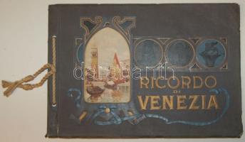 cca 1900 Velence 32 képet tartalmazó nagy alakú képes füzet / Venezia book with 32 photos 32x23 cm