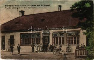 Szilberek, Ulmenau, Backi Brestovac; Marcz Antal vasúti vendéglője, étterem / railway restaurant (Rb)