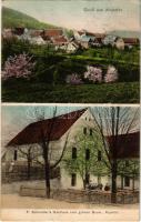 1907 Kojetice, Kojeditz (Ústí nad Labem); F. Schneider's Gasthaus zum grünen Baum. Verlag H. Reinisch / F. Schneider's inn, general view