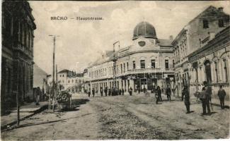 1915 Brcko, Brcka; Hauptstrasse / main street (EK) + "K. und K. Milit. Post Brcko"