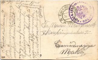 1915 Brcko, Brcka; Hauptstrasse / main street (EK) + "K. und K. Milit. Post Brcko"