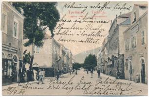 1909 Trebinje, Kaiserstrasse / street, shop of Babovic (fl) + "K. und K. Milit. Post Trebinje"