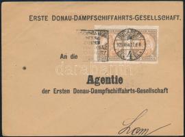 1925 Levél Koronás Madonna 2.500K párral / Cover with 5.000K franking