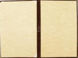 4 darab bársonyborítású oklevéltartó mappa, 25,5x17 cm