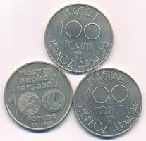 1988. 100Ft Cu-Ni-Zn "Labdarúgó Európa-bajnokság" + 100Ft Cu-Ni-Zn "Labdarúgó Világba...