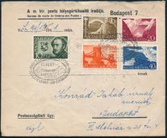 1941 Széchenyi István sor FDC-n / Mi 660-664 on FDC