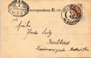 1899 (Vorläufer) Velden am Wörther See (Kärnten), general view. Alois Beer (fl)