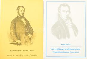Fried István Az érzékeny neoklasszicista - Vizsgálódások Kazinczy Ferenc körül  Kazinczy Ferenc Társaság, 1996 +   Miklós Róbert - Kováts Dániel Tompa Mihály költői útja Kazinczy Ferenc Társaság, 1991 Kiadói papírkötésben 136p.