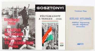 3 db könyv - Gosztonyi Péter: Szálasi Hitlernél. Adalékok Magyarország második világháborús történetéhez. München, HERP. + Föltámadott a tenger ... 1956. + A magyar honvédség a második világháborúban. Kötetenként változó kötésben, jó állapotban.