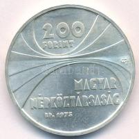 1975. 200Ft Ag "Magyar Tudományos Akadémia" T:BU patina Adamo EM47