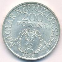 1976. 200Ft Ag "II. Rákóczi Ferenc" T:BU patina Adamo EM48