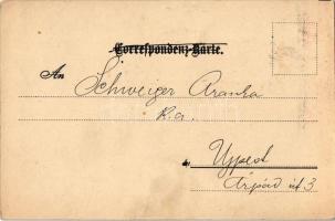 Kerékpáros család / Family on bicycle. Graph. Kunstanstalt Aug. Strasilla, Troppau. litho