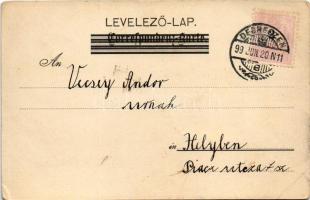 1899 (Vorläufer) Kerékpáros szerelmes pár / Couple on bicycles. Graph. Kunstanstalt Aug. Strasilla, ...