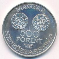 1988. 500Ft Ag "Szent István" T:BU kis patina Adamo EM102