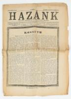 1894 Hazánk politikai, társadalmi és közgazdasági napilap I. évf. 94. száma, 1894. március 29., benne Kossuth Lajos temetésével kapcsolatos hírekkel, sérülésekkel, 18 p.