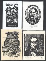 Vincze László (1934-2020): 12 db kisgrafika, vegyes technika, papír, vegyes méretben