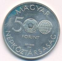 1986. 500Ft Ag "Labdarúgó Világbajnokság - Mexikó 1986" T:BU folt Adamo EM95