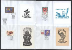 Ex libris Dr. Gombos László, Olimpia témában, 10 db kisgrafika