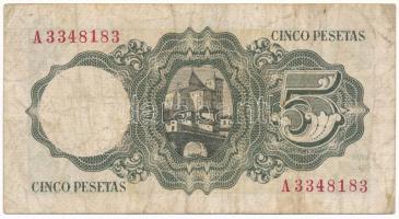 Spanyolország 1951. 5P T:F folt
Spain 1951. 5 Pesetas C:F spot
Krause P#140a.2