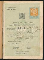 1926 A Magyar Királyság által kiállított útlevél Valla József gyergyóalfalvi születésű békési lakos részére, magyar és román bejegyzésekkel, bélyegekkel, fénykép nélkül