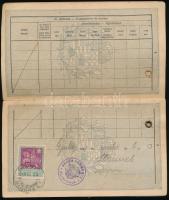 1921 A Magyar Királyság által kiállított fényképes útlevél Heller Zsigmond gyulai lakos részére, Rom...