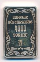 2001. 4000Ft Ag "100 éves a gödöllői művésztelep" T:AU (eredetileg PP) folt Adamo EM169