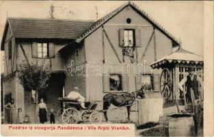 Mandicevac (Drenye, Drenje), Pozdrav iz vinogorja Mandicevca: Vila Krpic Vraniko / vineyard villa (EK)