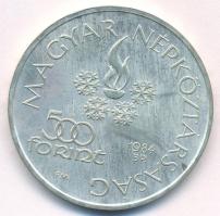 1984. 500Ft Ag "Szarajevói Téli Olimpia" T:BU patina Adamo EM76