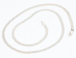 Ezüst(Ag) mintás lapos kígyó nyaklánc, jelzett, h: 45 cm, nettó: 6,1 g