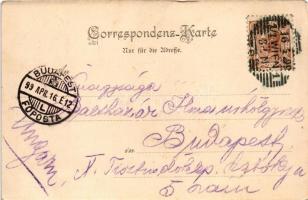 1899 (Vorläufer) Gruss / Dogs. E.B. & C.i.B. S. 9008. litho (fl)