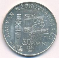 1981. 500Ft Ag "Bartók Béla" T:BU folt Adamo EM62
