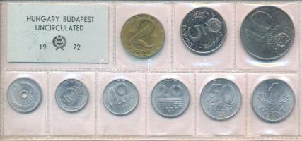 1972. 2f-10Ft (9xklf) érmés forgalmi sor fóliatokban T:UNC Adamo FO5