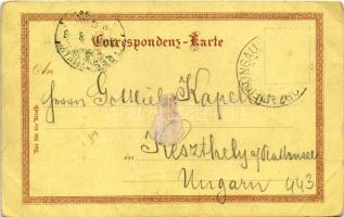 1899 (Vorläufer) Purkersdorf, Gruss aus der Baunzen / restaurant. Verlag v. Felix Neumann Art Nouvea...