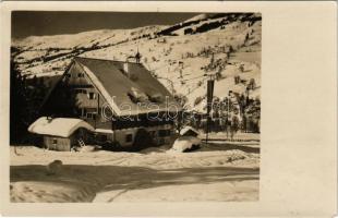 1931 Saalbach im Pinzgau, Akademiker Schihütte d. Akad. Sektion Wien des D.u.Ö.A.-V. / academic ski hut, winter sport