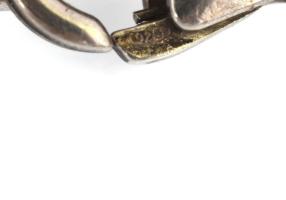 Ezüst(Ag) masszív bilincs nyaklánc, jelzett, h: 21 cm, nettó: 30,9 g