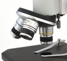 BTC Student-2 biológiai mikroszkóp, jó állapotban, m: 32 cm