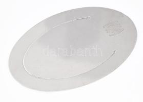 Ezüst(Ag) "MM" ovális könyvjelző, jelzett, 9×6,4 cm, nettó: 26,1 g