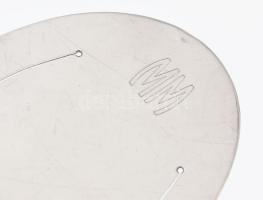 Ezüst(Ag) "MM" ovális könyvjelző, jelzett, 9×6,4 cm, nettó: 26,1 g