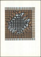 Victor Vasarely (1908-1997): Op-art kompozíció. Ofszet nyomat, papír, 19,5×18 cm