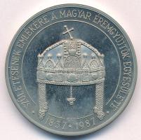 Kelemen Kristóf (1922-2001) 1987. "MÉE / Erzsébet királyné születésének emlékére" fém emlé...