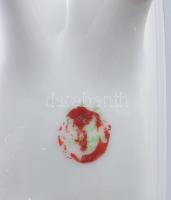 Hollóházi virágmintás butella, jelzett, m: 22,5 cm