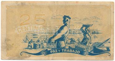 Spanyolország / Polgárháború / Asturia és León DN (1937) 25c T:F folt
Spain / Civil War / Asturias ...