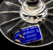 A Hazáért - Magyar Honvédség felirattal gravírozott 2 darab kristály pohár, m: 18 cm