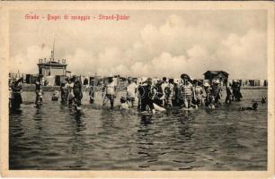 Grado, Bagni di spiaggia / Strand-Bäder / beach, bathers (fl)