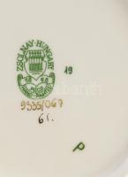 Zsolnay virágmintás + pillangó mintás ékszeres tálkák, jelzett, hibátlan, d: 12 cm