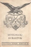 Baráthosi Balogh Benedek:  Mongolok, burjátok. Budapest, 1930. Szerző - Held János Irodalmi és Nyomdavállalat. 159 + [1] p. Első kiadás. Baráthosi-Balogh Benedek (1870-1945) néprajzkutató, Ázsia-utazó, őstörténeti író. 1908-tól több alkalommal bejárta Kelet- és Közép-Ázsia számos táját, mindannyiszor a magyarság turáni kapcsolatait kutatva. 1926-ban megkezdett turáni könyvsorozatával a rokonnak tartott népek történetét, erkölcseit, életmódját mutatta be. A sorozat mongol-burját kötetében a Közép-Ázsiát is bejárt szerző egy, a kazányi orosz egyetemen tanult mongol diák elbeszélése alapján jellemzi Mongólia népének jellemét, hitvilágát és történelmét, olykor saját megjegyzésekkel ellátva a kazanyi diák beszámolóját. A munka végén, függelék gyanánt a mongollal rokon nép, a Bajkál-tó két partján élő burját kultúra összefoglalója. A címoldalon régi tulajdonosi, a hátsó fedőborító verzóján régi ajándékozási bejegyzés. (Baráthosi turáni könyvei. 11. kötet.) Fűzve, illusztrált, sérült gerincű kiadói borítóban. Körülvágatlan példány.